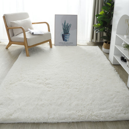 Silk Wool Tie-dyed Carpet Plush Living Room Bedroom Bedside Blanket