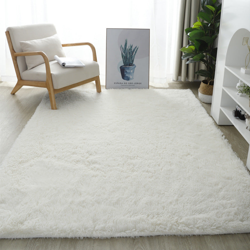 Silk Wool Tie-dyed Carpet Plush Living Room Bedroom Bedside Blanket