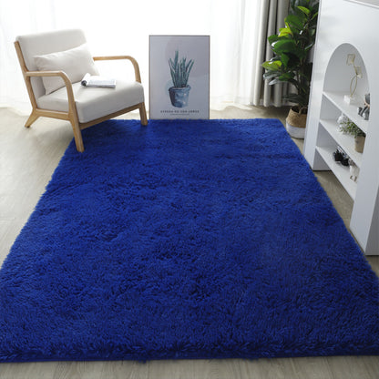 Silk Wool Tie-dyed Carpet Plush Living Room Bedroom Bedside Blanket